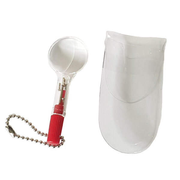 Repair kit with magnifier and key chain